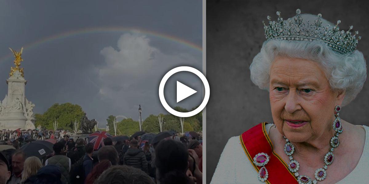 Kurz vor Tod der Queen erstrahlt ein doppelter Regenbogen