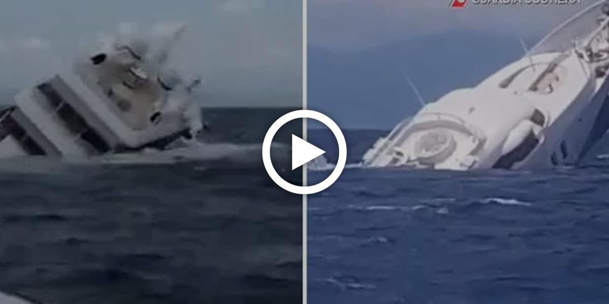 Dramatische Aufnahmen aus Italien: Superjacht versinkt vor Küste